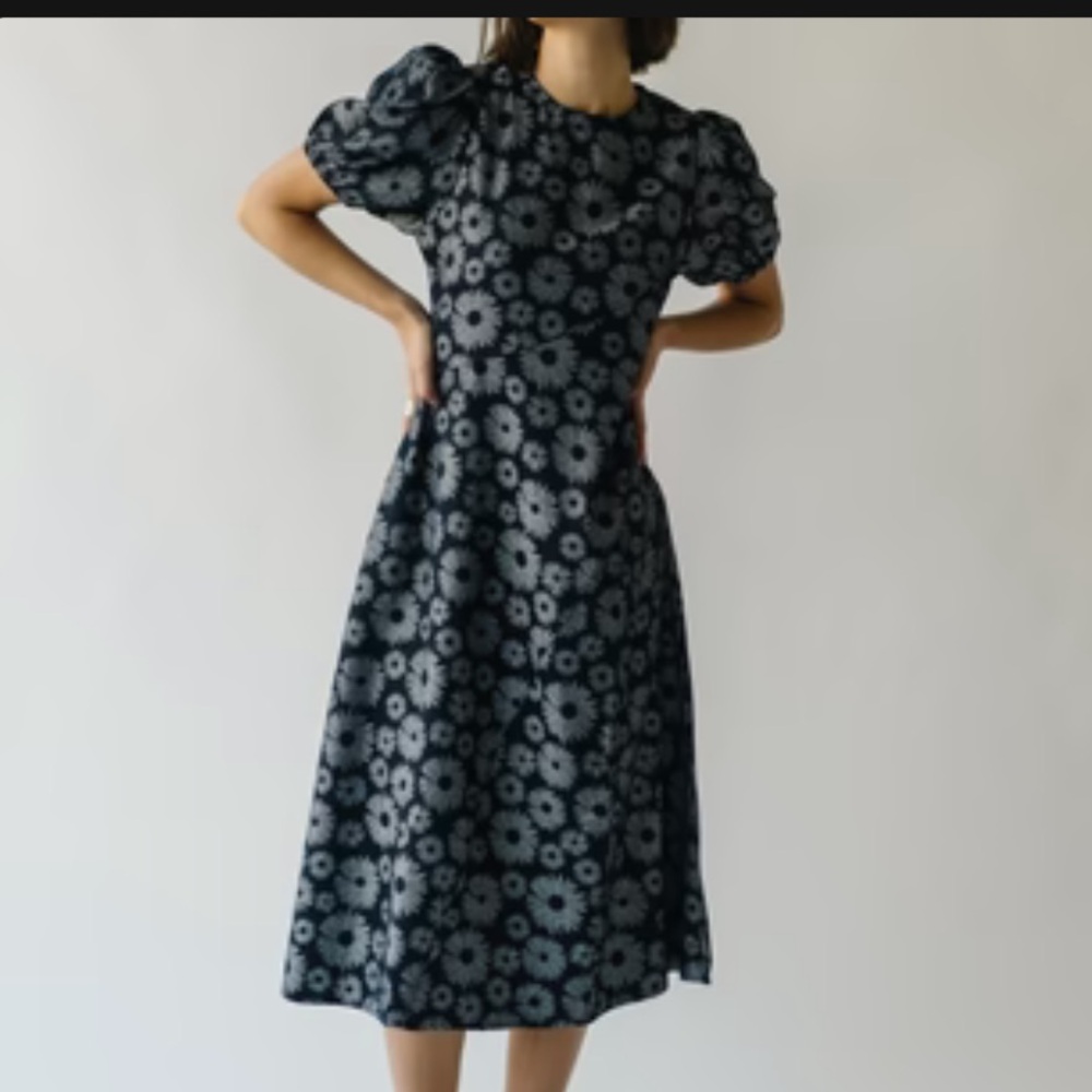 Piper and Scoot The Cressida Sunflower Woven Midi Dress